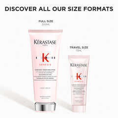 Kerastase Genesis Renforcateur premium packaging image conveys luxury conditioning.
