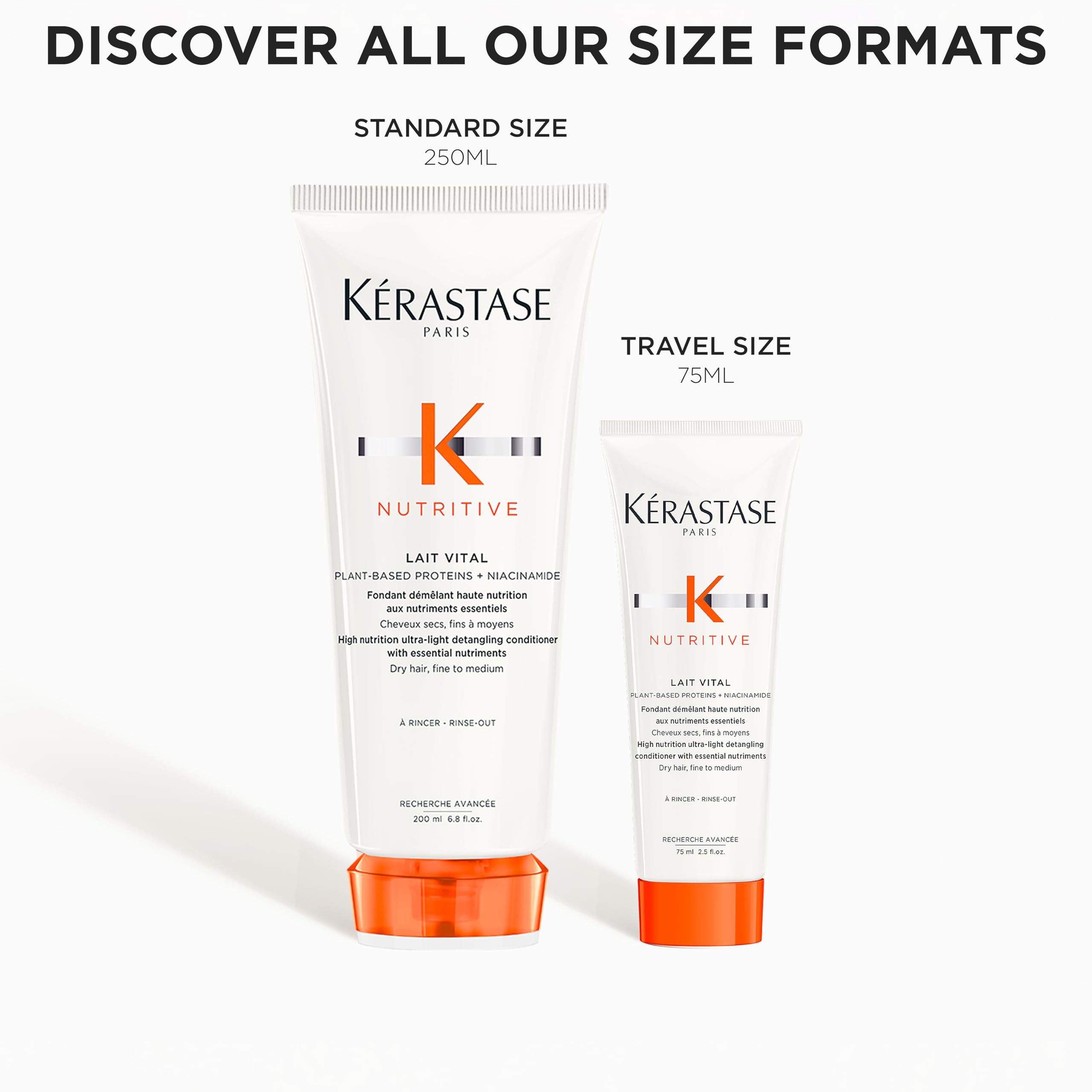 Kerastase Nutritive Lait Vital soft hair texture after use.