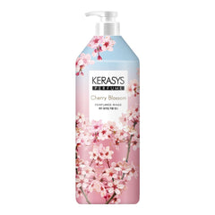 Kerasys Cherry Blossom Perfumed Conditioner bottle with long-lasting fragrance for daily hair care.
