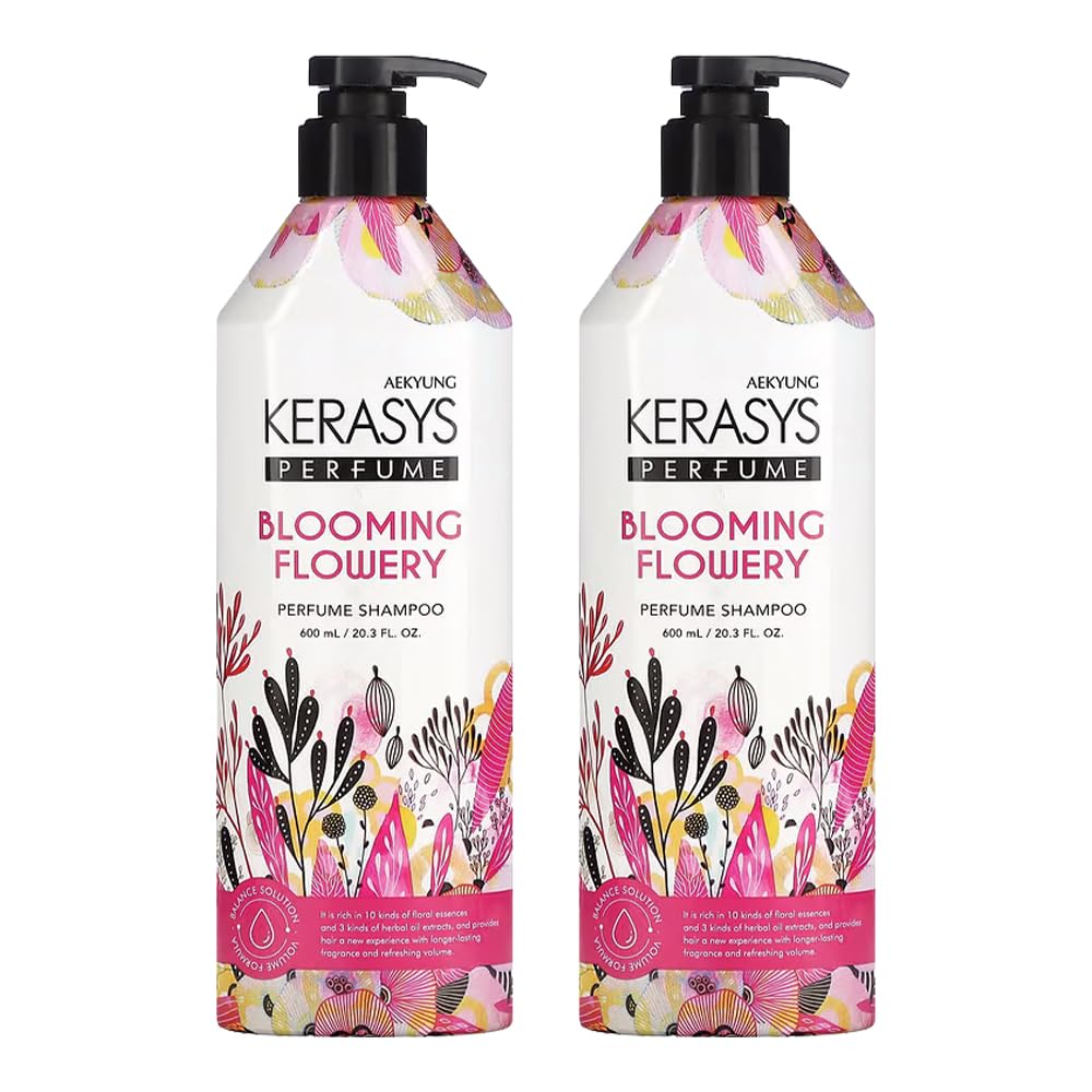 Kerasys Perfume Blooming Flowery bottle with long-lasting floral scent for daily freshness.