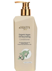 KERATIN BAR Organic Shampoo bottle pouring for smooth application