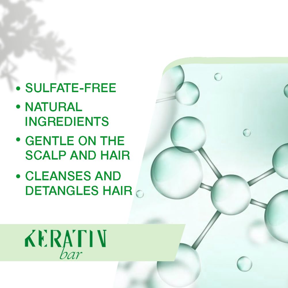 KERATIN BAR Organic Shampoo travel pack ready for on-the-go hair care.