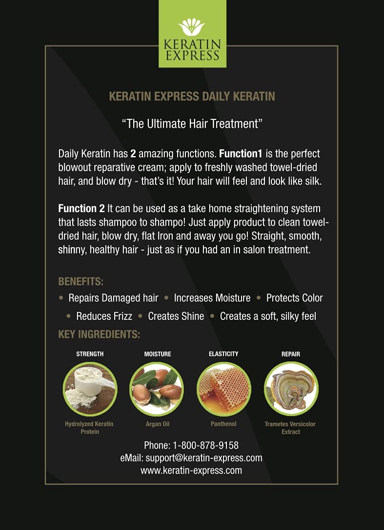Keratin Express Daily Color-lock support; helps preserve color between washes.