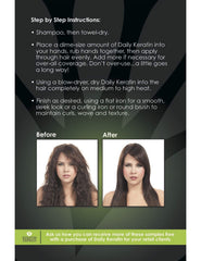Keratin Express Daily Humidity-repellent formula; keeps styles intact in humidity.