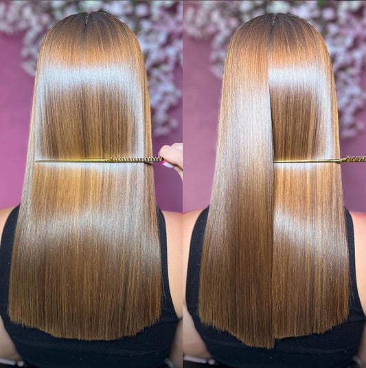 Keratin Research application guide showing easy steps for at-home professional results.