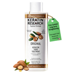 Keratin Research Brazilian Keratin bottle 120ml for long-lasting straightening and repair.