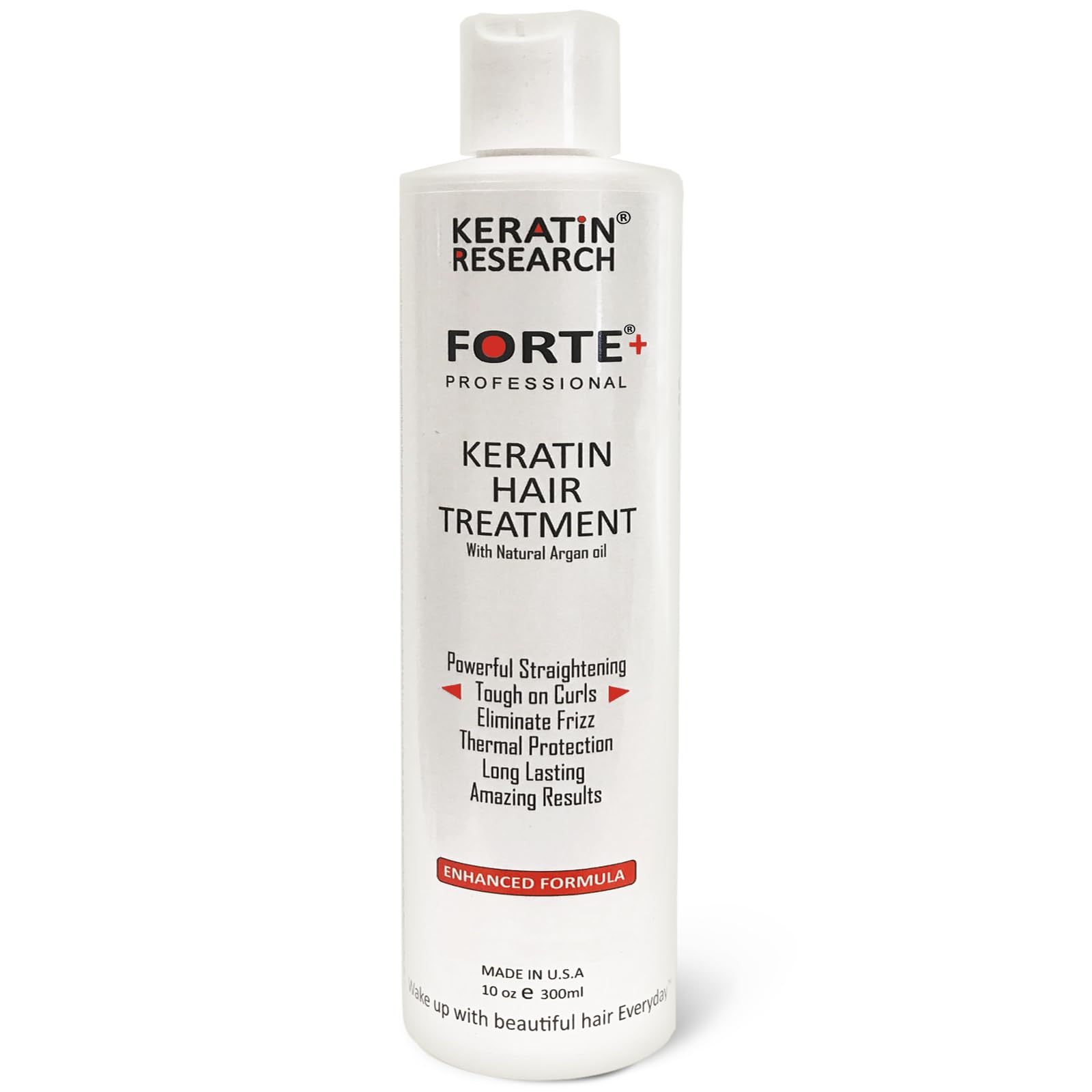 KERATIN RESEARCH Keratin Forte Conditioner bottle front showing smooth curls benefit