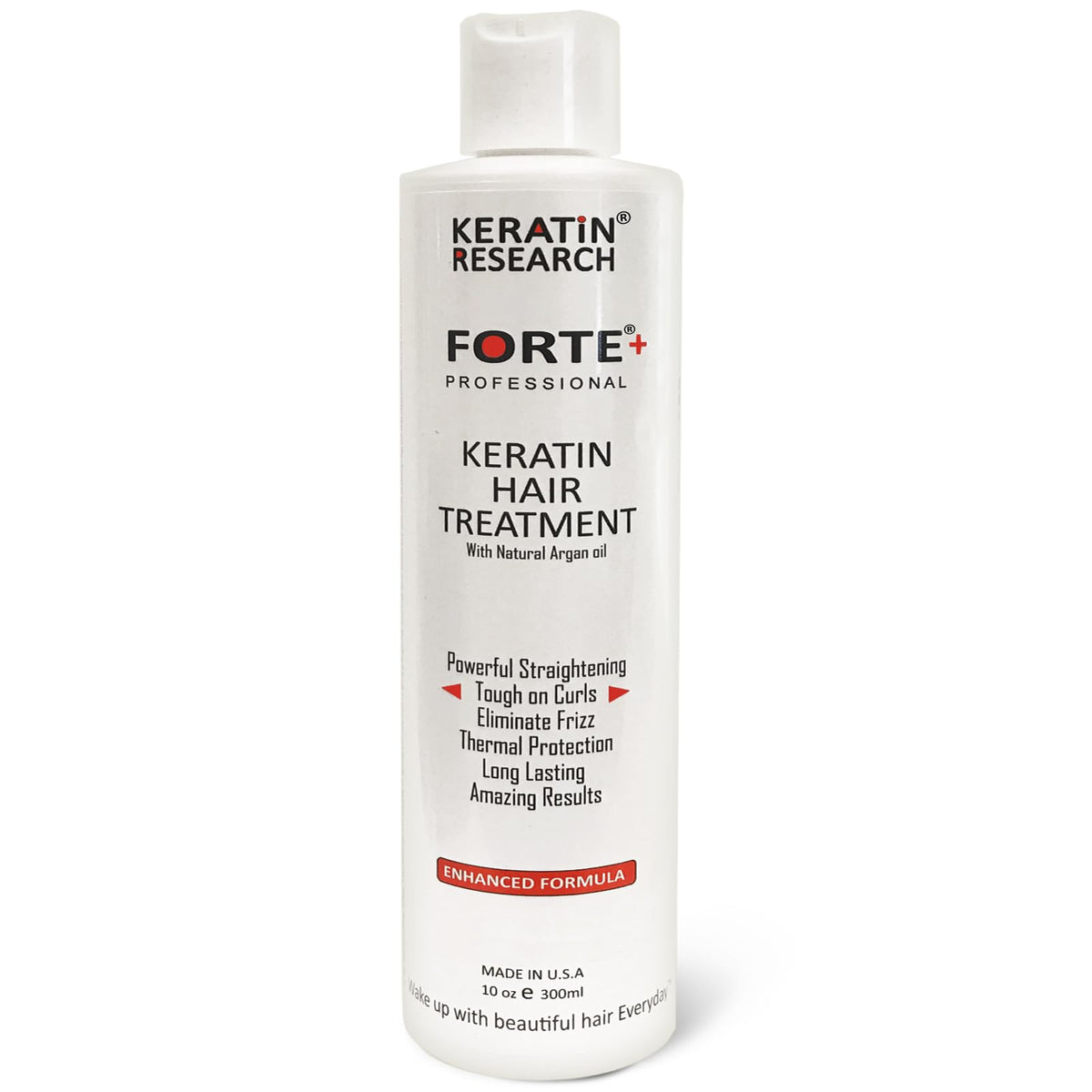 KERATIN RESEARCH Keratin Forte Conditioner bottle front showing smooth curls benefit