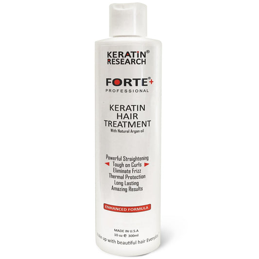 KERATIN RESEARCH Keratin Forte Conditioner bottle front showing smooth curls benefit