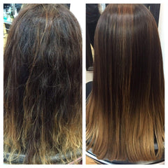 Kerazon Brazilian Keratin benefit notes emphasize color-safe styling