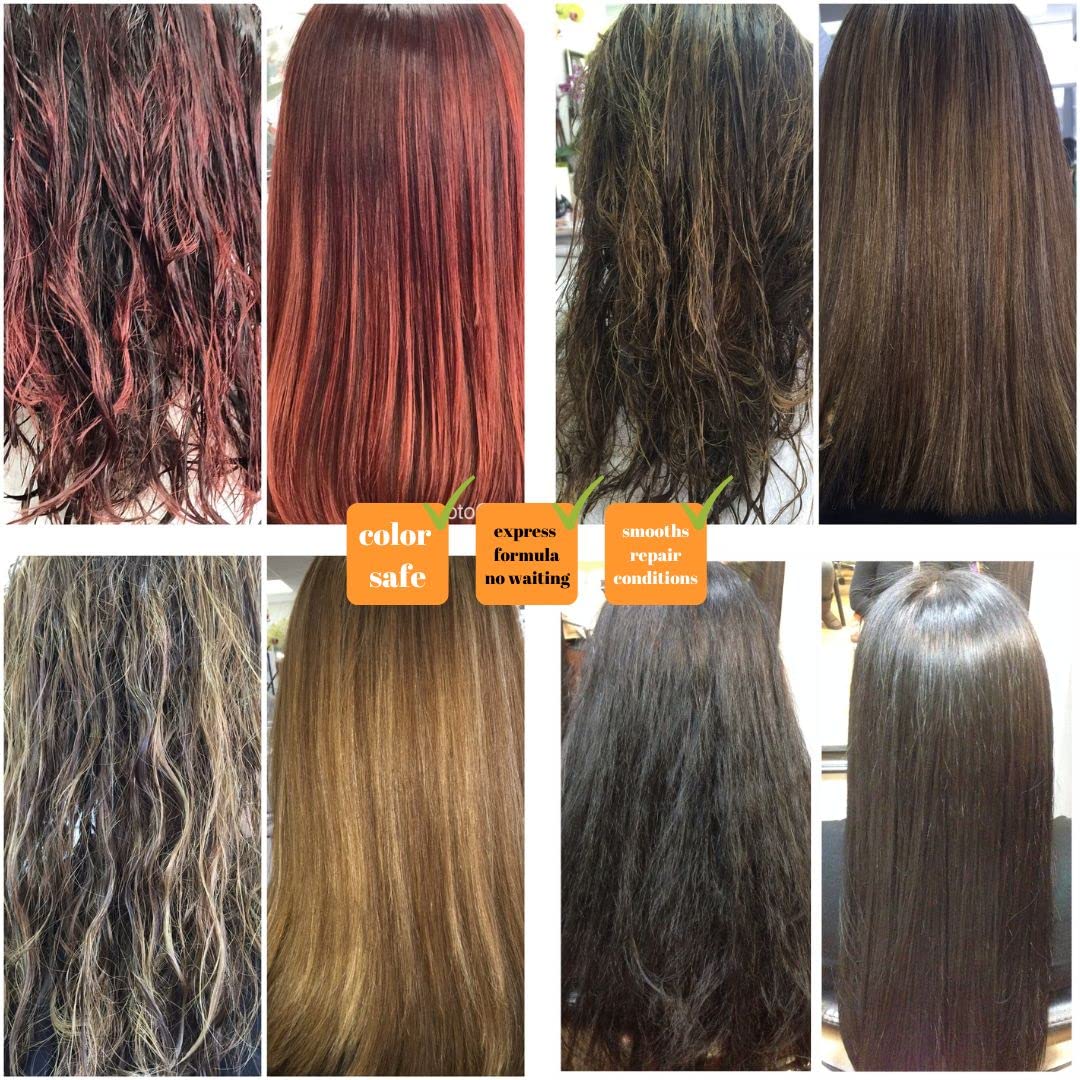 Kerazon Professional applying treatment on hair during an at-home routine