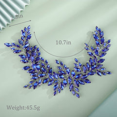 Kercisbeauty blue crystal hair piece complements elegant updos