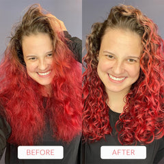 Kerotin Curly Defining Gel defined curls display after drying with natural shine.