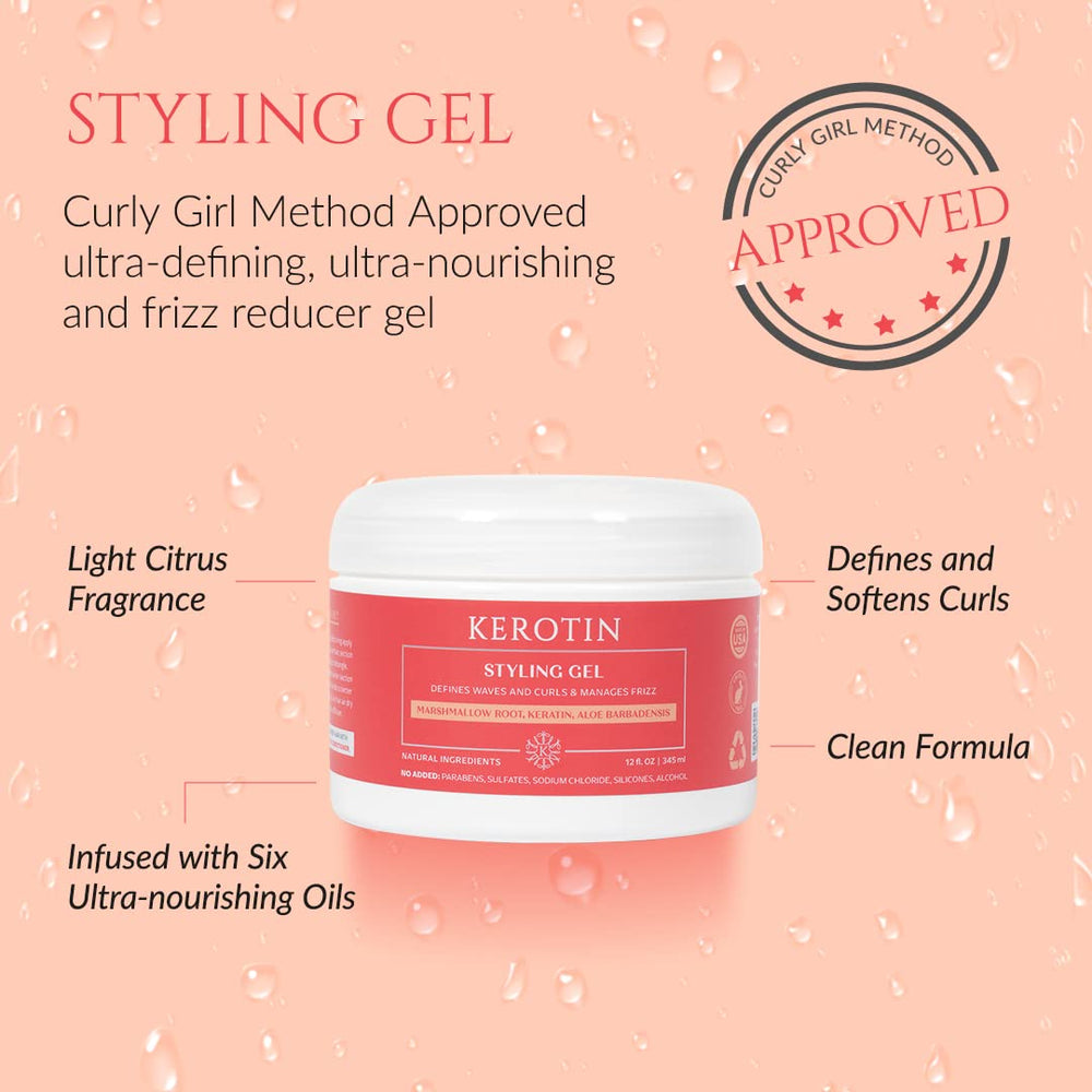 Kerotin Curly Defining Gel hair twist application shows quick curl definition.