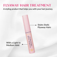 Kerotin Flyaway application on hair to smooth baby hairs.