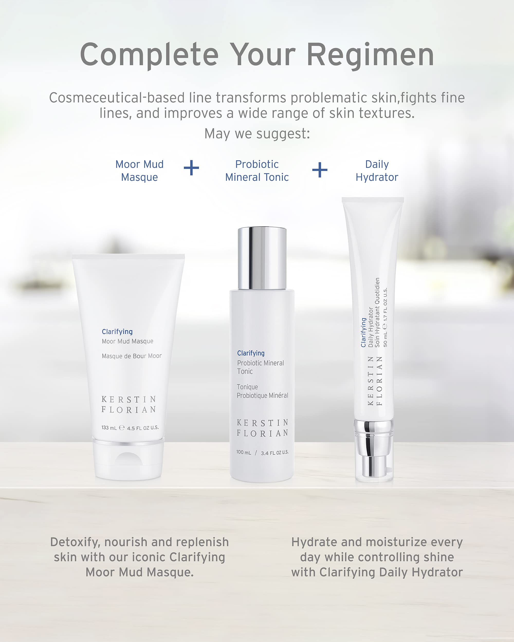 Kerstin Florian Clarifying Probiotic Mineral Tonic packaging signals premium skincare routine