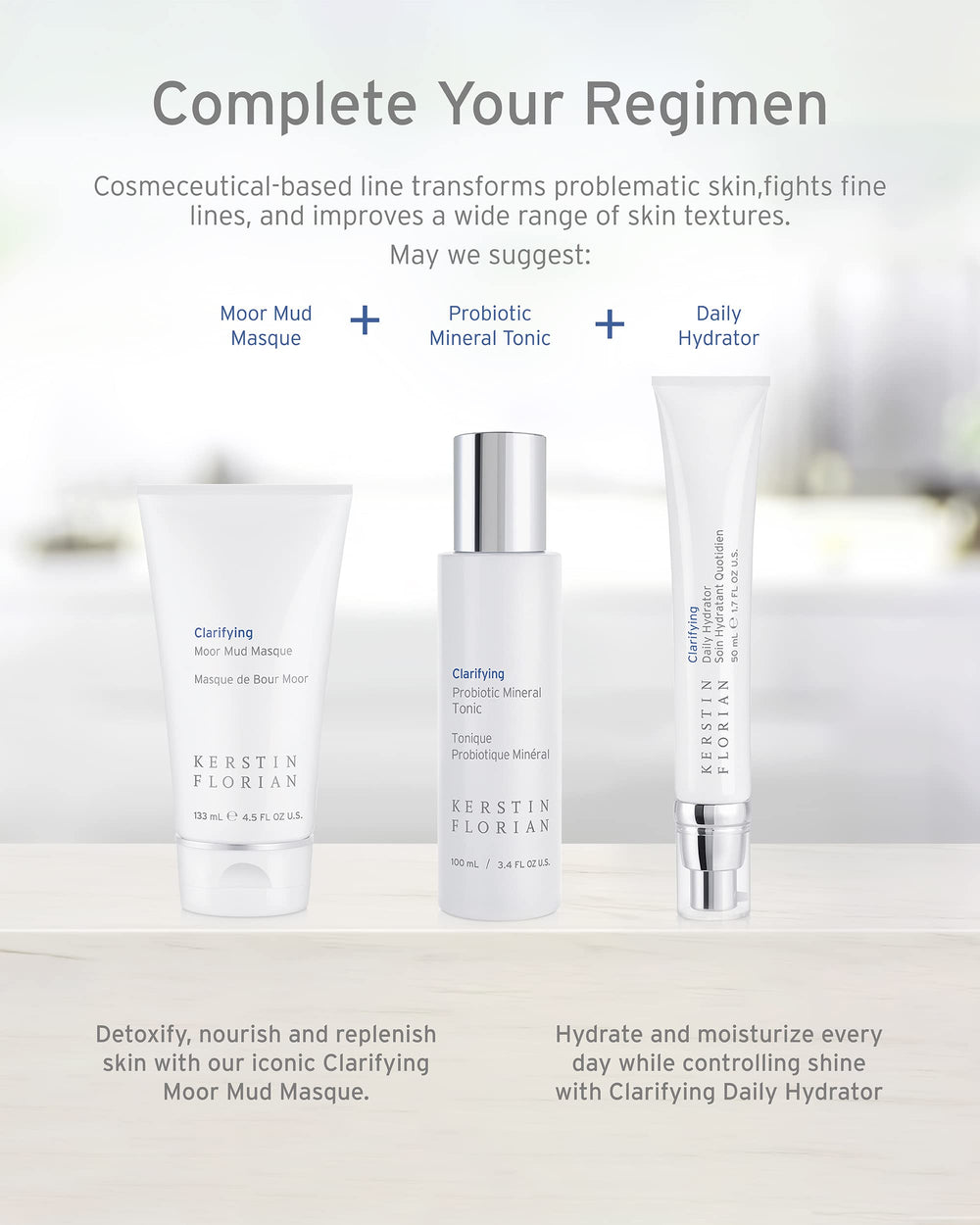 Kerstin Florian Clarifying Probiotic Mineral Tonic packaging signals premium skincare routine