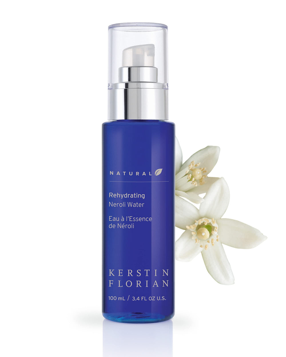 Kerstin Florian Neroli Water Face Mist bottle for hydrating skin and uplifting aroma.