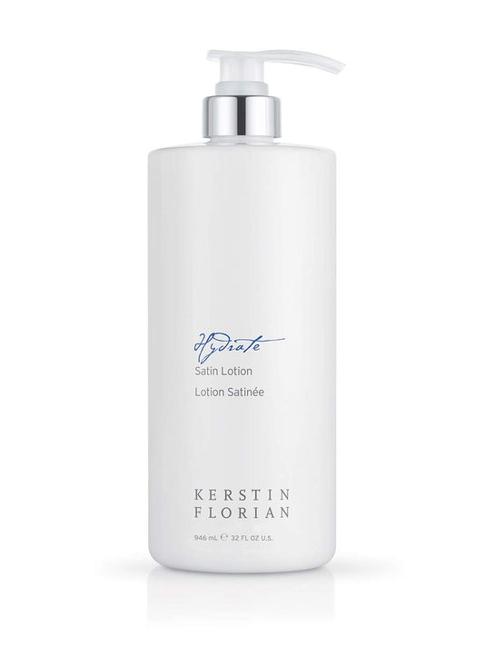 Kerstin Florian Satin Lotion bottle for lightweight hydration and silky-smooth skin.