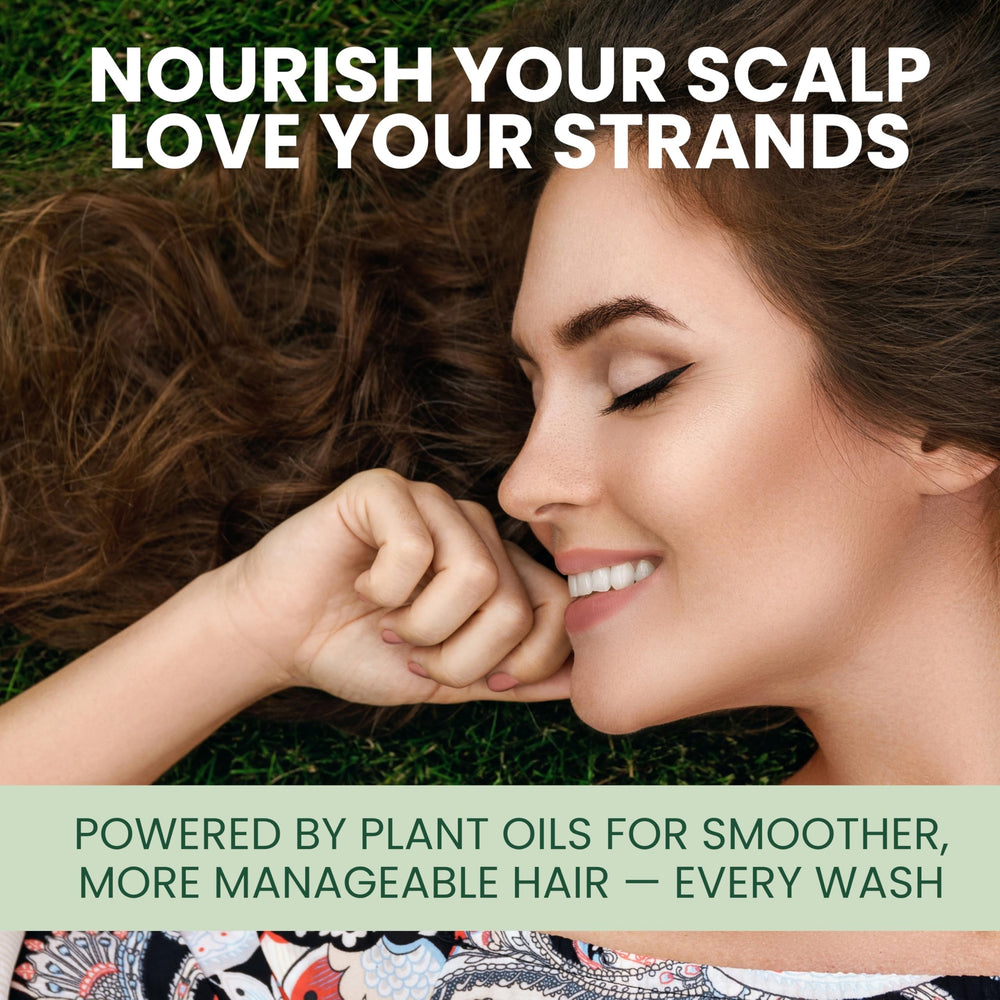 KESMEDIK scalp refresh closeup conveys cooling tea tree aroma
