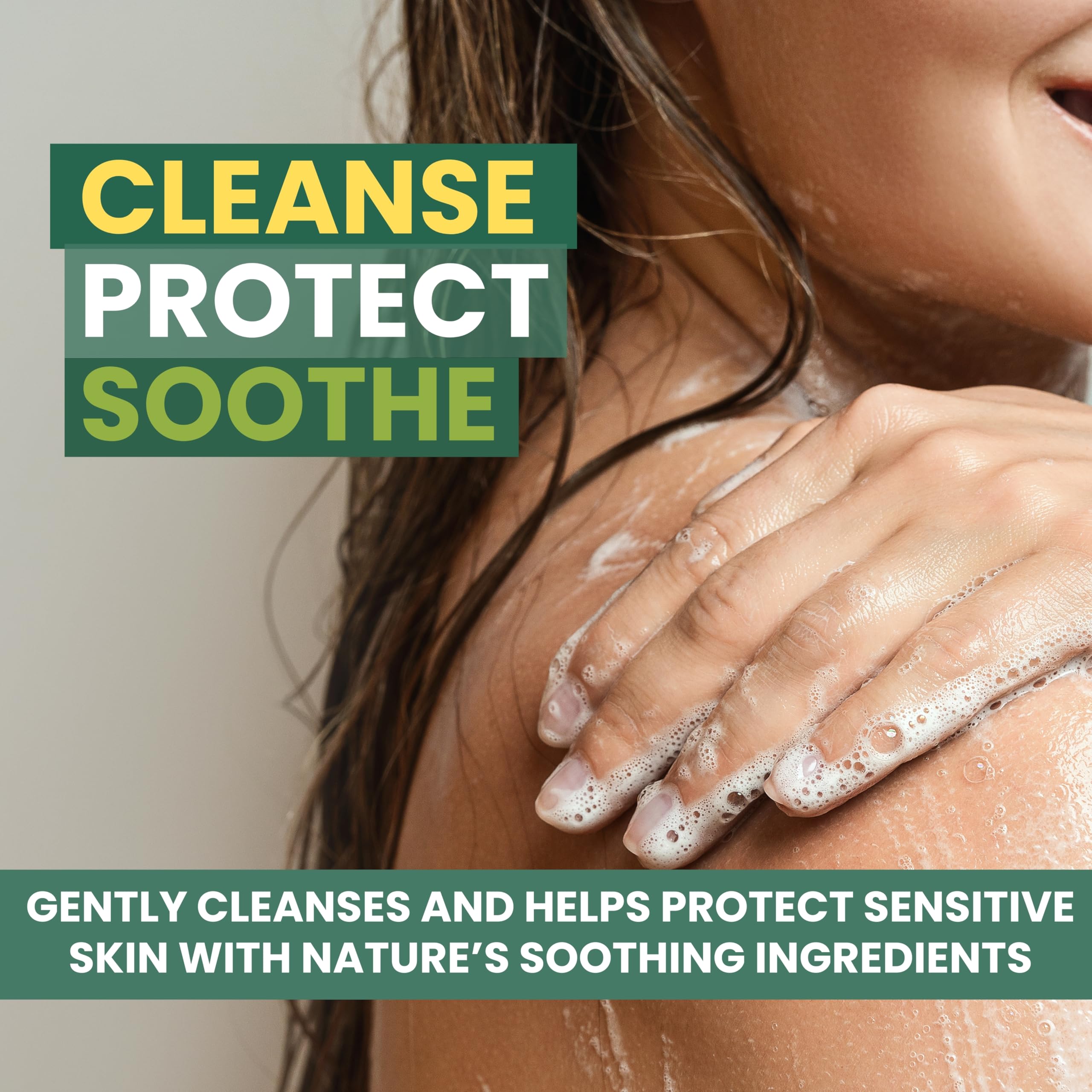 KESMEDIK Tea Tree Body Wash aloe-eucalyptus label highlights natural ingredients.