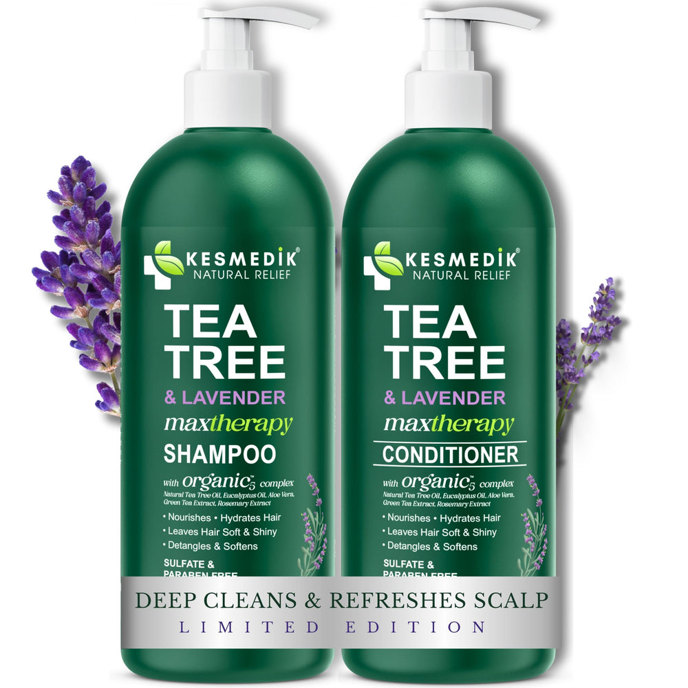KESMEDIK Tea Tree Lavender Shampoo bottle for a refreshing cleanse and balanced scalp