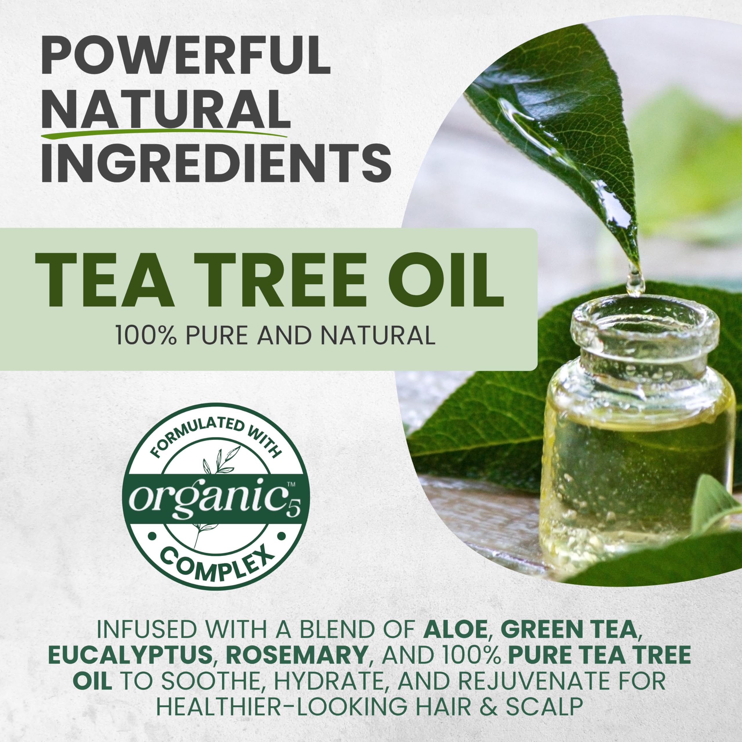 KESMEDIK Tea Tree Oil Conditioner packaging emphasizing sulfate-free formula for daily use.
