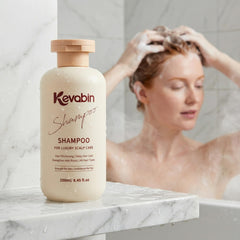 Refreshing scent of Kevabin shampoo during the routine wash.