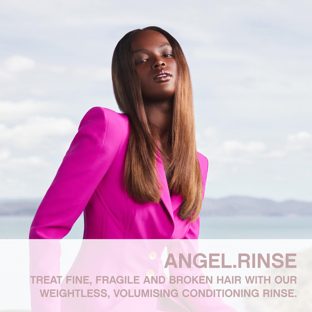 Kevin.Murphy Angel.Rinse pump bottle enables easy application for daily conditioning.