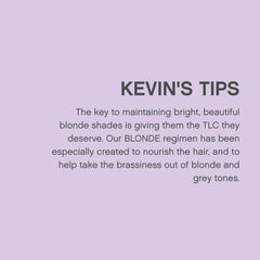 KEVIN.MURPHY Blonde.Angel application routine showing even distribution for cooler-toned hair.