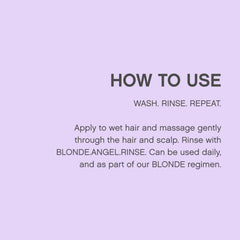 KEVIN.MURPHY Blonde.Angel.Wash pack display emphasizes sulfate-free and cruelty-free formula.