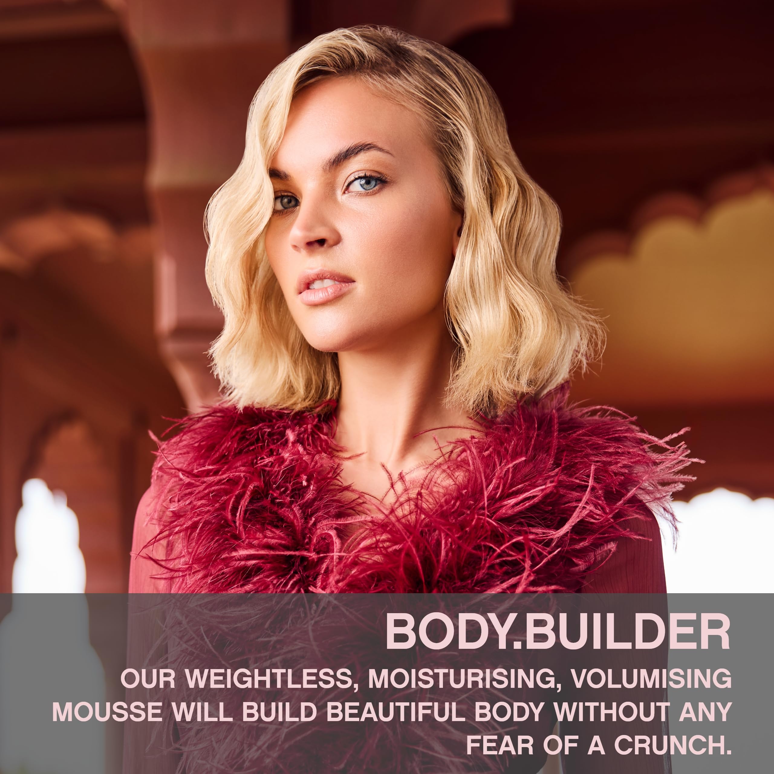 KEVIN.MURPHY BODY.BUILDER mousse texture demonstrating easy application and smooth finish