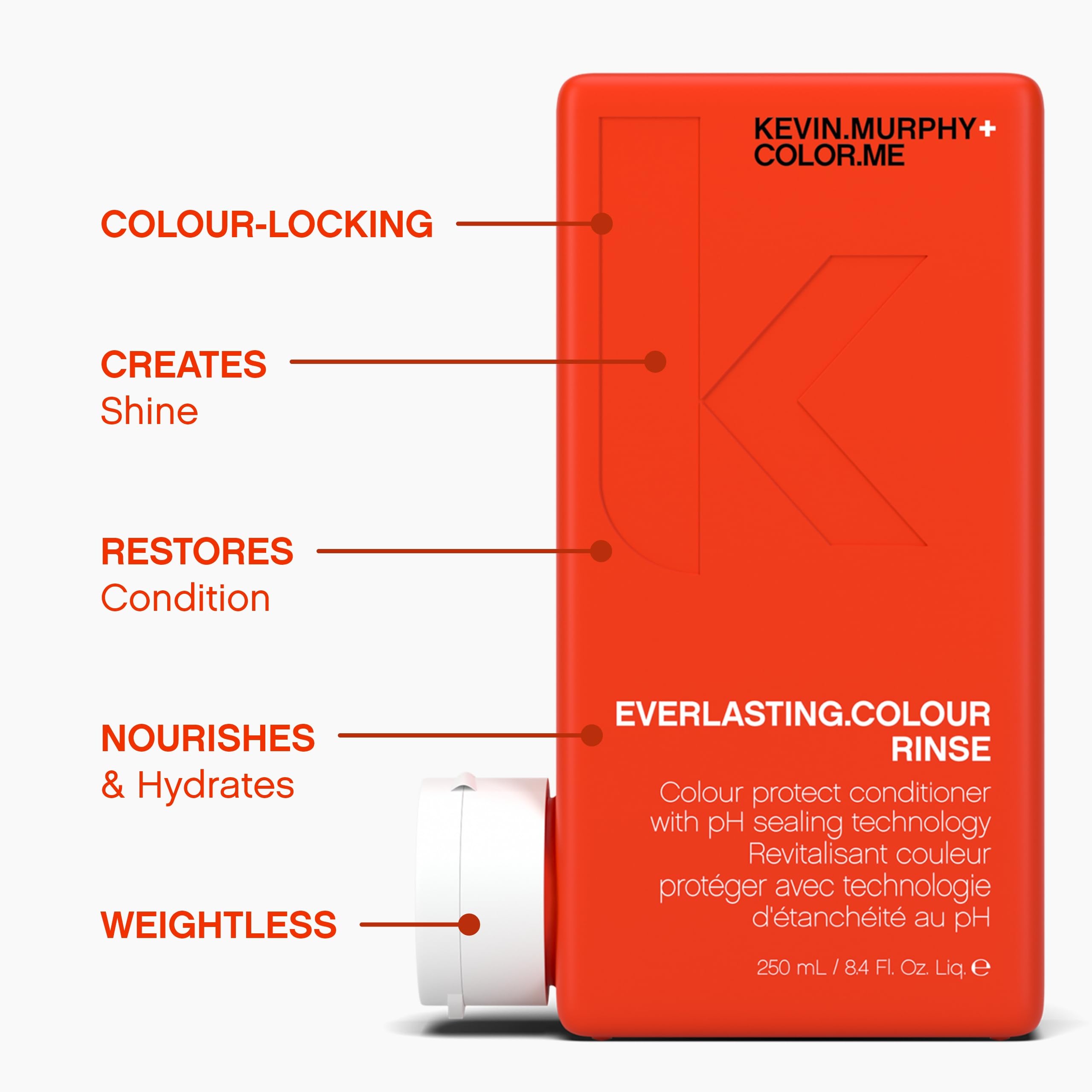 After-use hair texture appears smoother with KEVIN.MURPHY Everlasting Colour Rinse