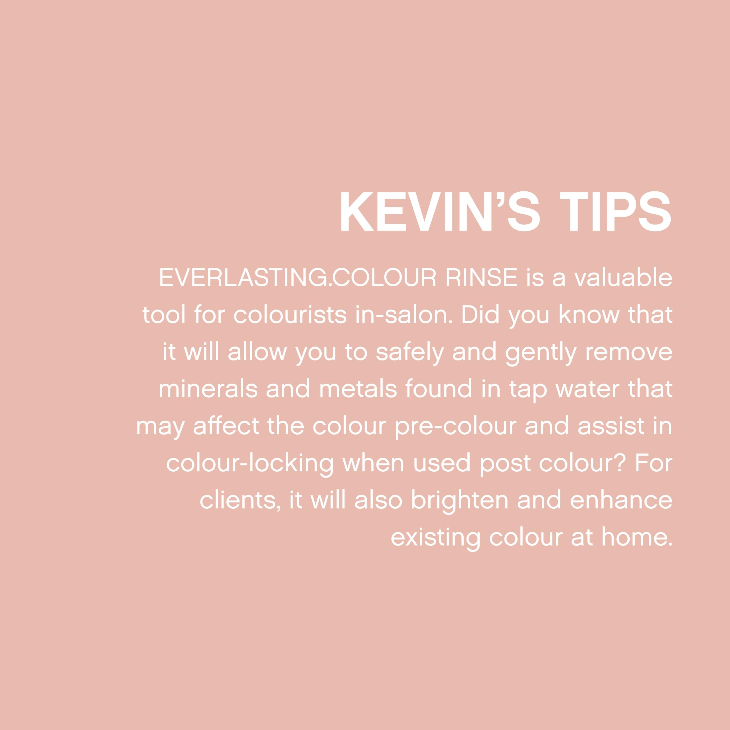 Lifestyle shot of KEVIN.MURPHY Everlasting Colour Rinse in a salon-inspired setup