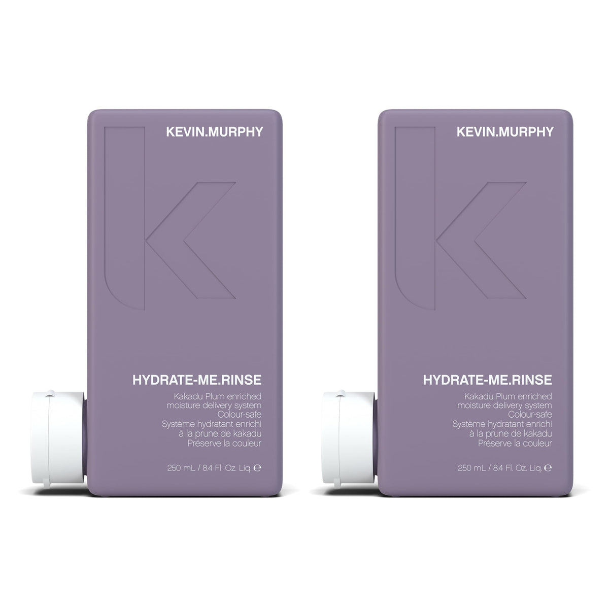 KEVIN.MURPHY Hydrate-Me.Rinse bottle on a shelf supports moisture for dry hair.