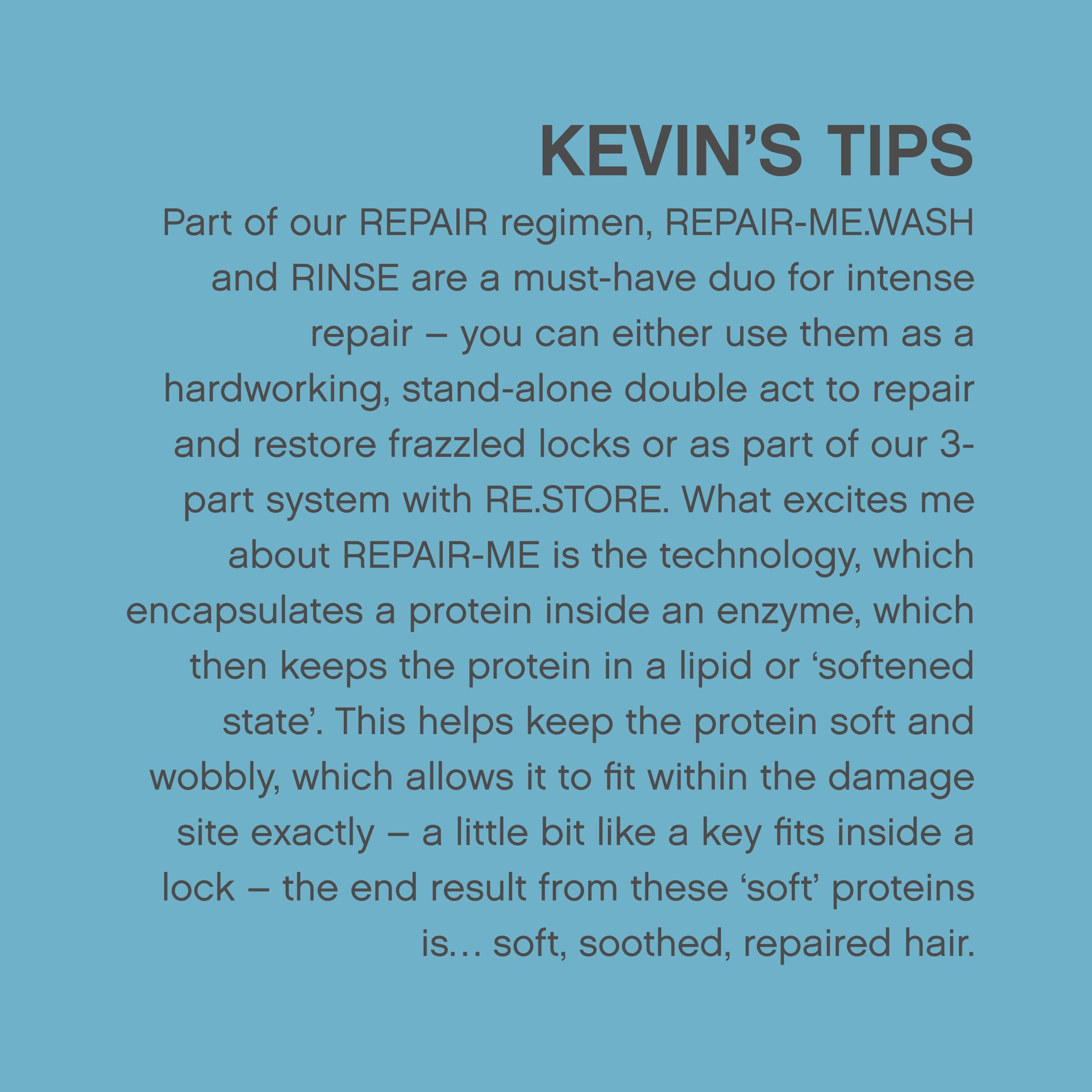 Kevin.MURPHY Repair.Me.Wash lather application demonstrates easy distribution.