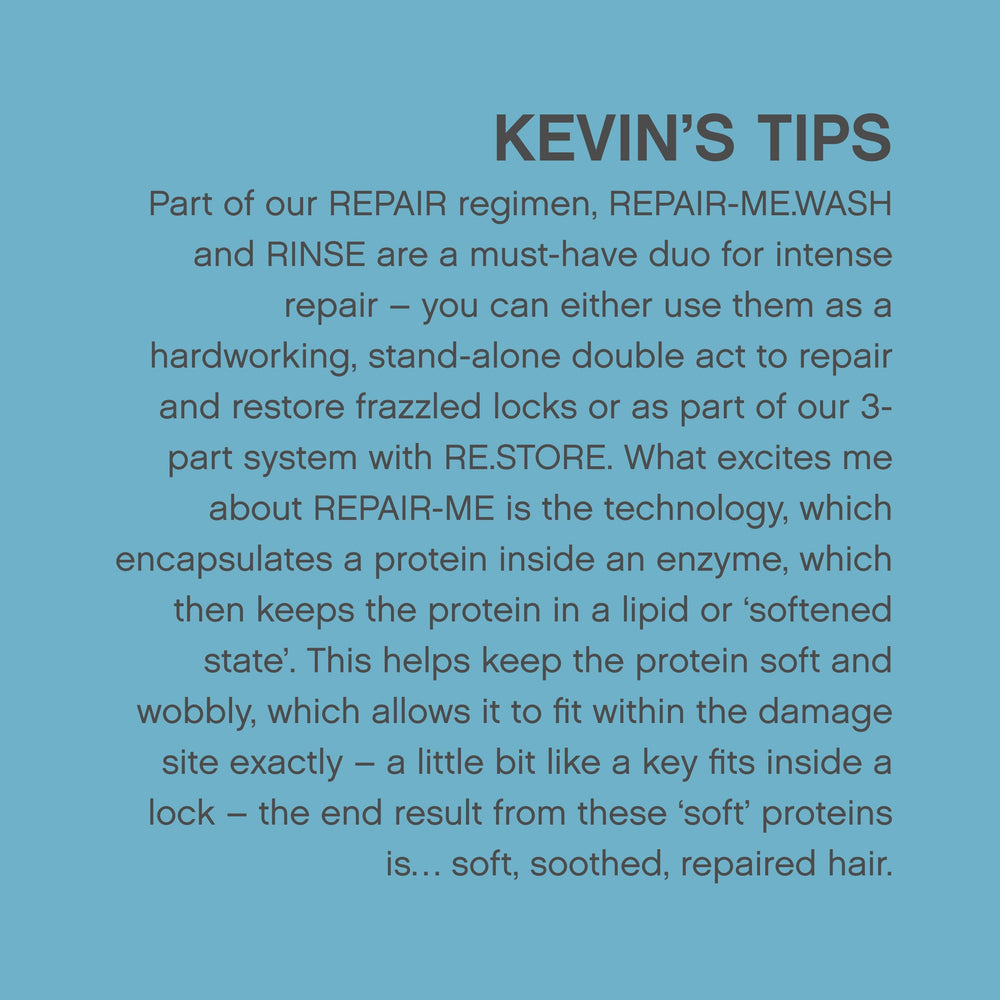 Kevin.MURPHY Repair.Me.Wash lather application demonstrates easy distribution.
