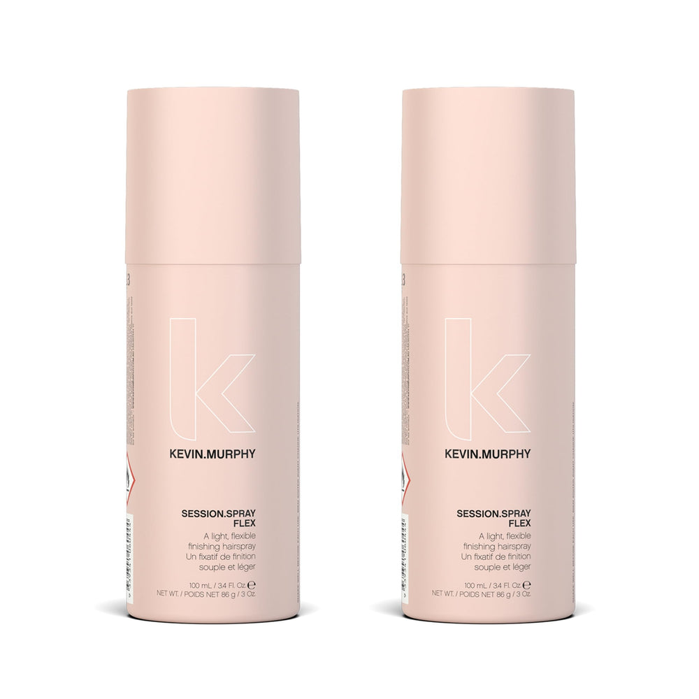 KEVIN.MURPHY SESSION.SPRAY FLEX bottle showing lightweight hold for all hair types