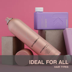 KEVIN.MURPHY SESSION.SPRAY FLEX helps maintain style in humid environments.