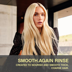 KEVIN.MURPHY Smooth.Again Rinse after-use hair closeup with smoother texture.