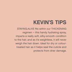 Vitamin C and E rich formula nourishes hair with Staying.Alive