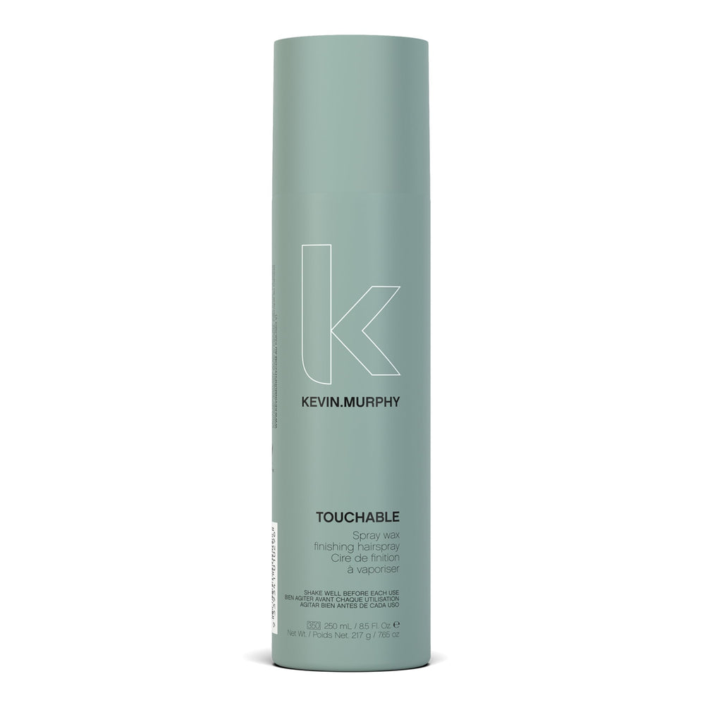 Kevin.Murphy TOUCHABLE Spray Wax Finish bottle shows weightless texture for defined, touchable styles.