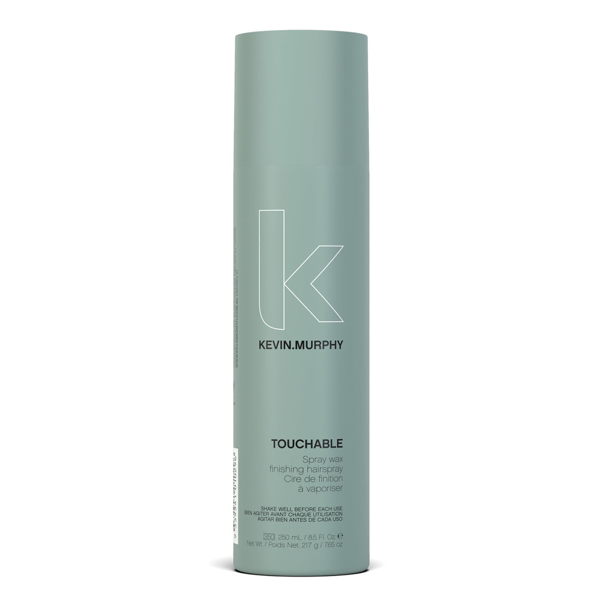 Kevin.Murphy TOUCHABLE Spray Wax Finish bottle shows weightless texture for defined, touchable styles.