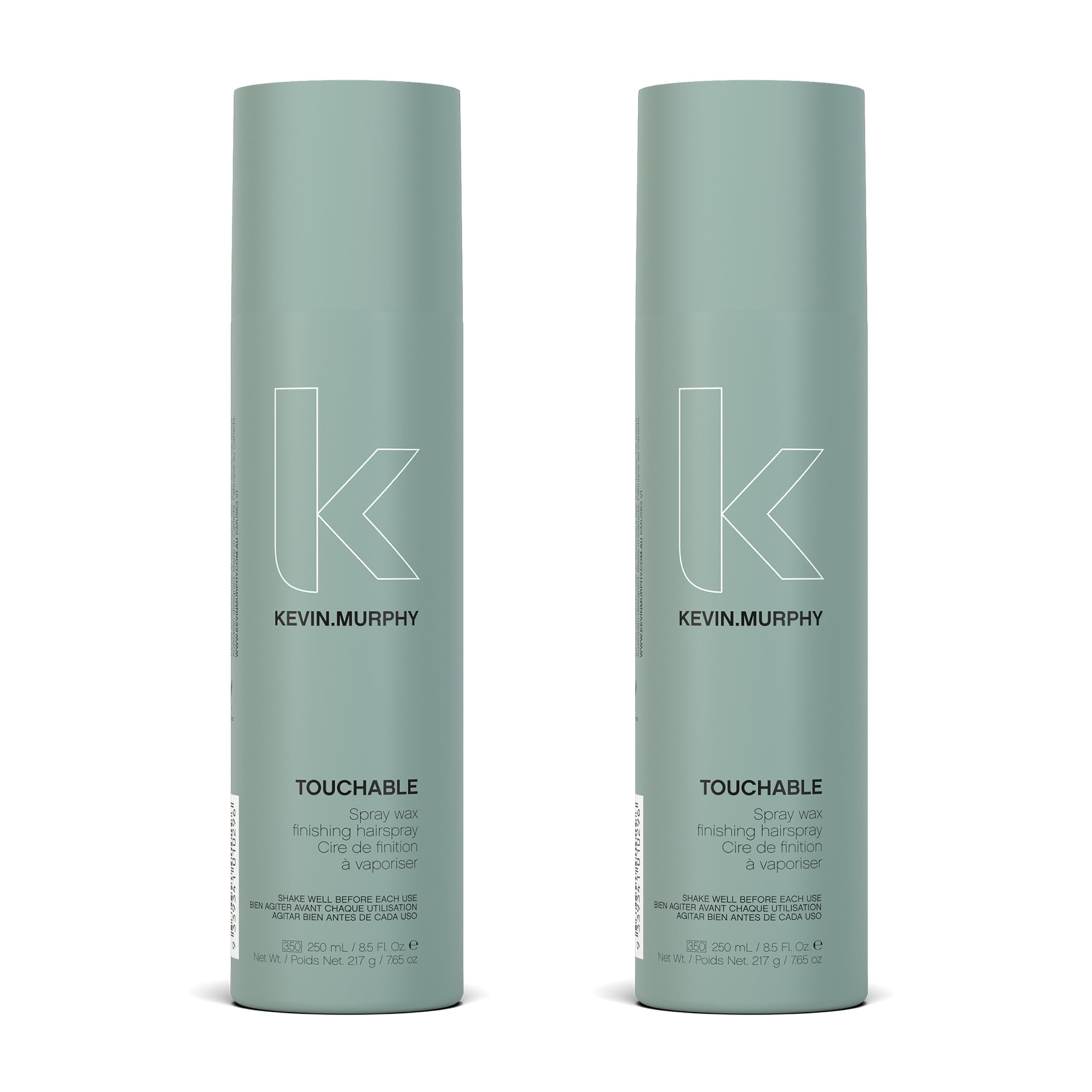 Kevin.MURPHY Touchable Spray Wax Finish bottle shows texture and hold