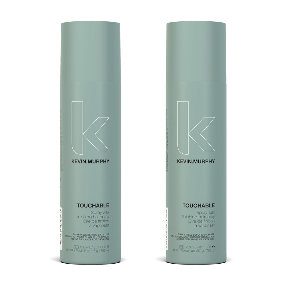 Kevin.MURPHY Touchable Spray Wax Finish bottle shows texture and hold
