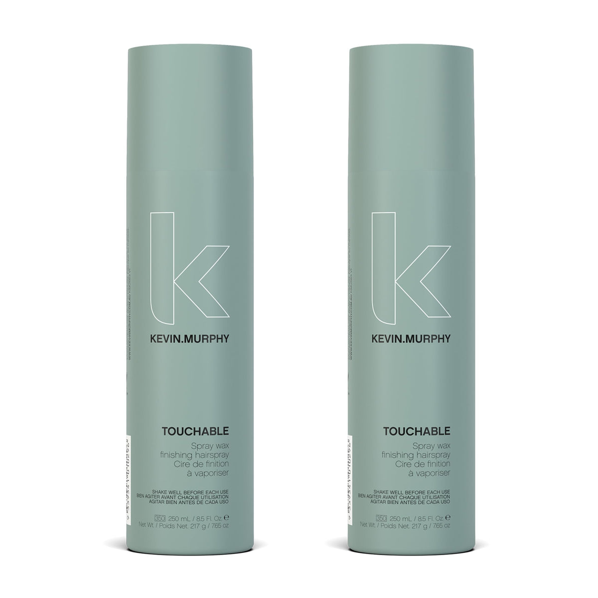 Kevin.MURPHY Touchable Spray Wax Finish bottle shows texture and hold