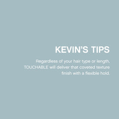 Kevin.Murphy TOUCHABLE spray bottle emphasizes clean, sulfate-free formula on shelf.
