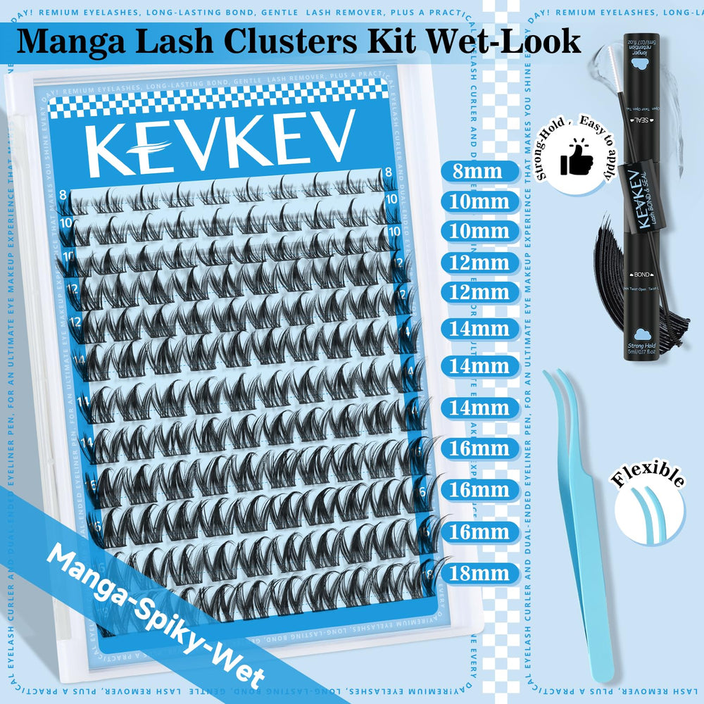 KevKev Lash Tweezers professional tool enables precise cluster placement.