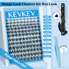 KevKev Lash Tweezers professional tool enables precise cluster placement.