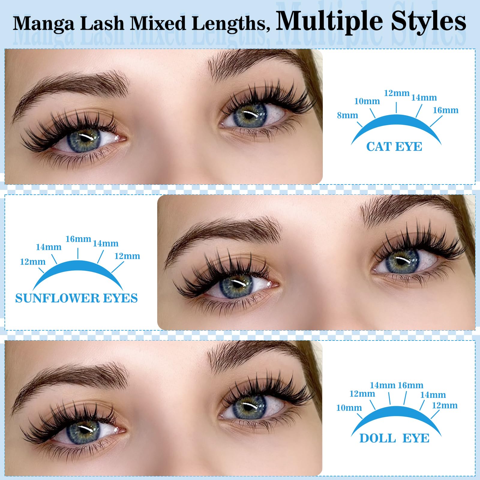 KevKev Manga Lash Extension Kit packaging opens to reveal easy-to-use tools for beginners.